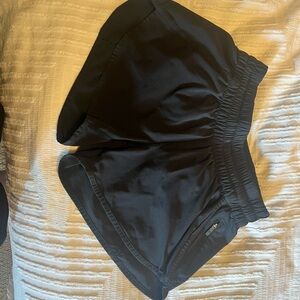 Black Lululemon athletic shorts